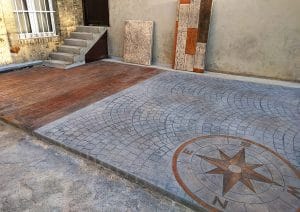 Béton imprimé nettoyé