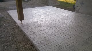 Béton imprimé dallage casablanca sun buff 02