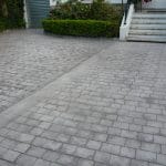 Béton imprimé pavé napoléon acier