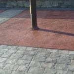 Béton imprimé pavé napoléon peau old granit