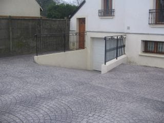 Béton imprimé pavé paris