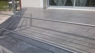 Béton imprimé peau italienne couleur zinc démoulant anthracite