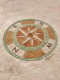 Béton imprimé rose des vents