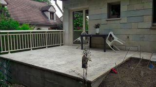Terrasse béton imprimé