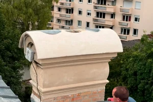 Maçon AG-BAT restaurant le couronnement d’une cheminée